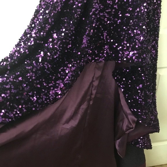 Purple sequin high low dress - Picture 4 of 5